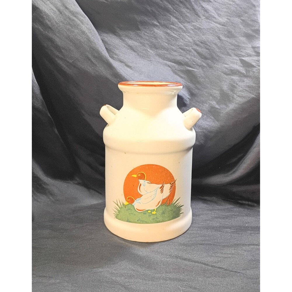 Vintage Ceramic Milk Can Vase